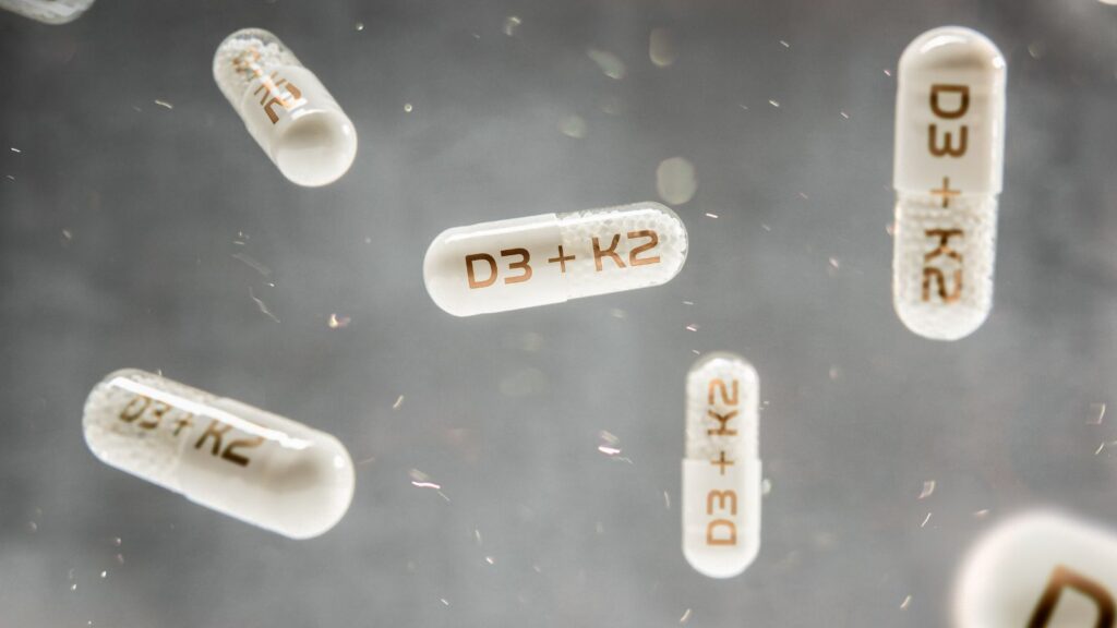 Kapsułki skłądajace się z witaminy D3 oraz K2.